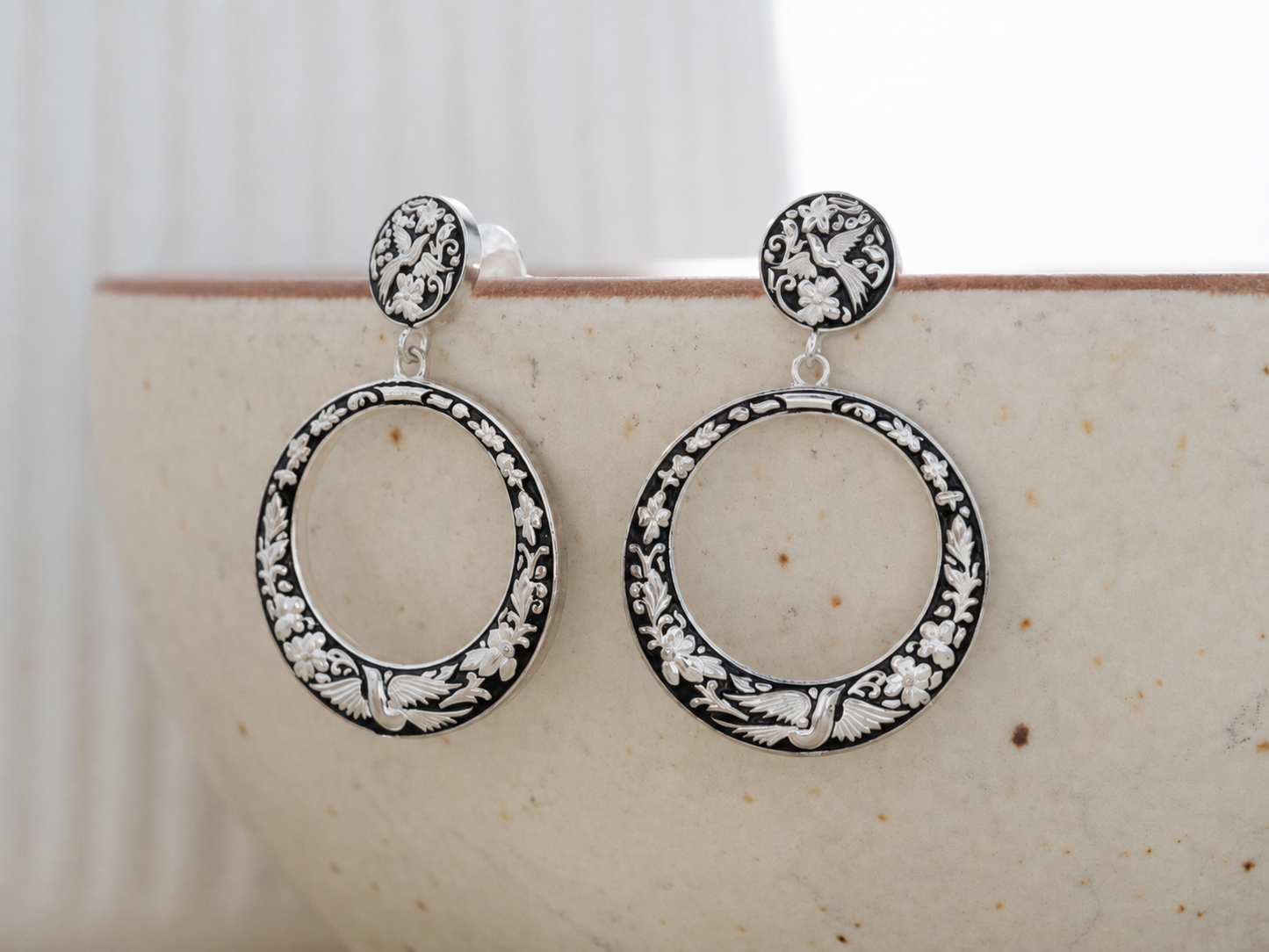 Riddhima Silver Earrings
