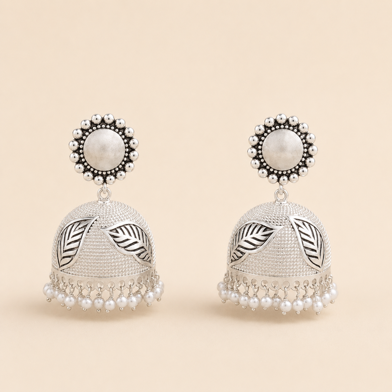 Kashvi Silver Jhumka