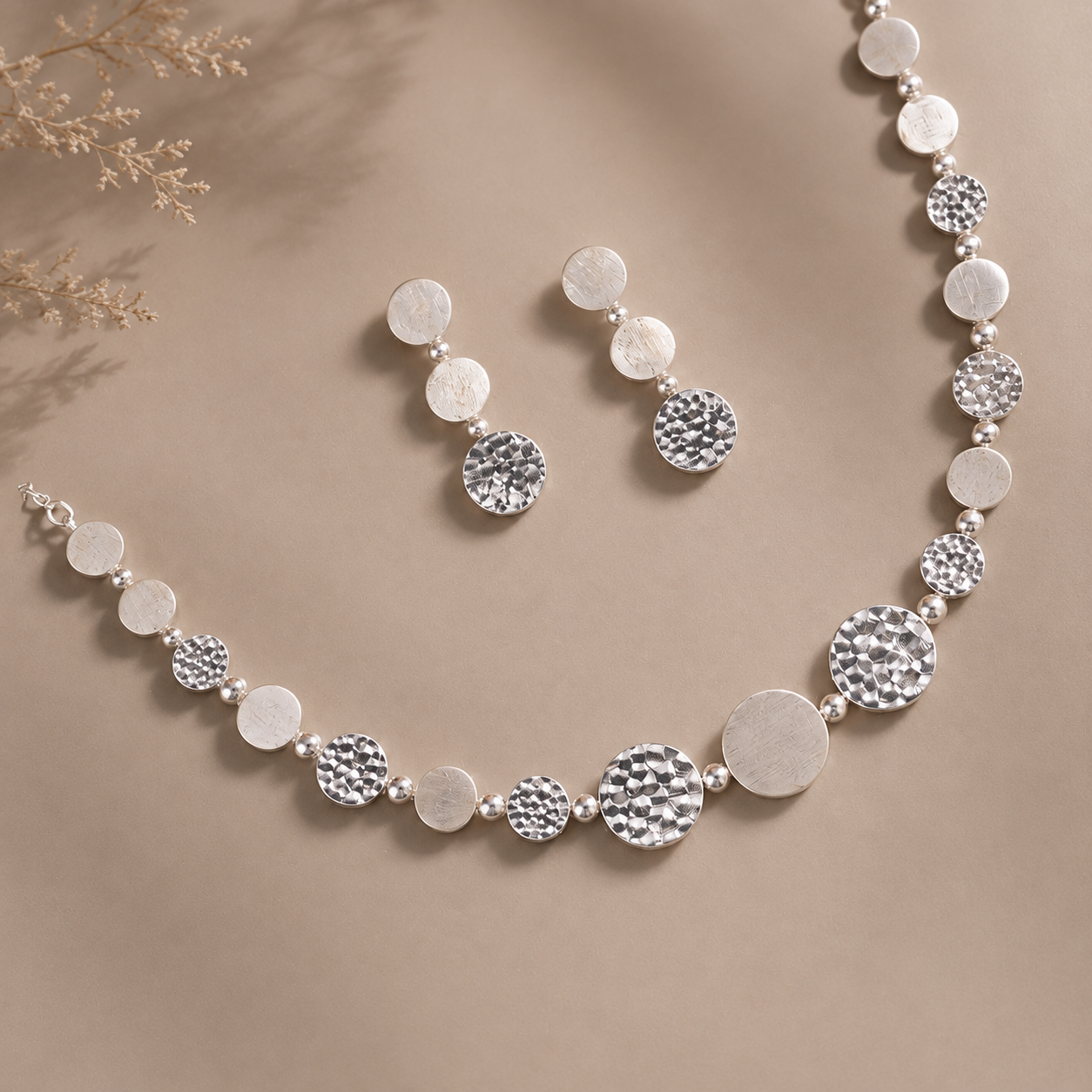 Samaira Silver Necklace Set