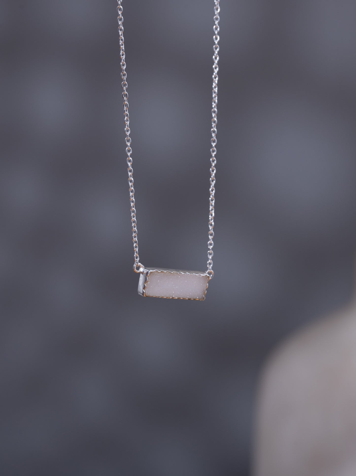 Saumya Silver Stone Necklace