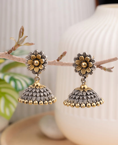 Mayuri Silver Jhumka