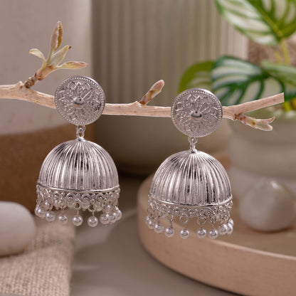 Ragini Silver Jhumka
