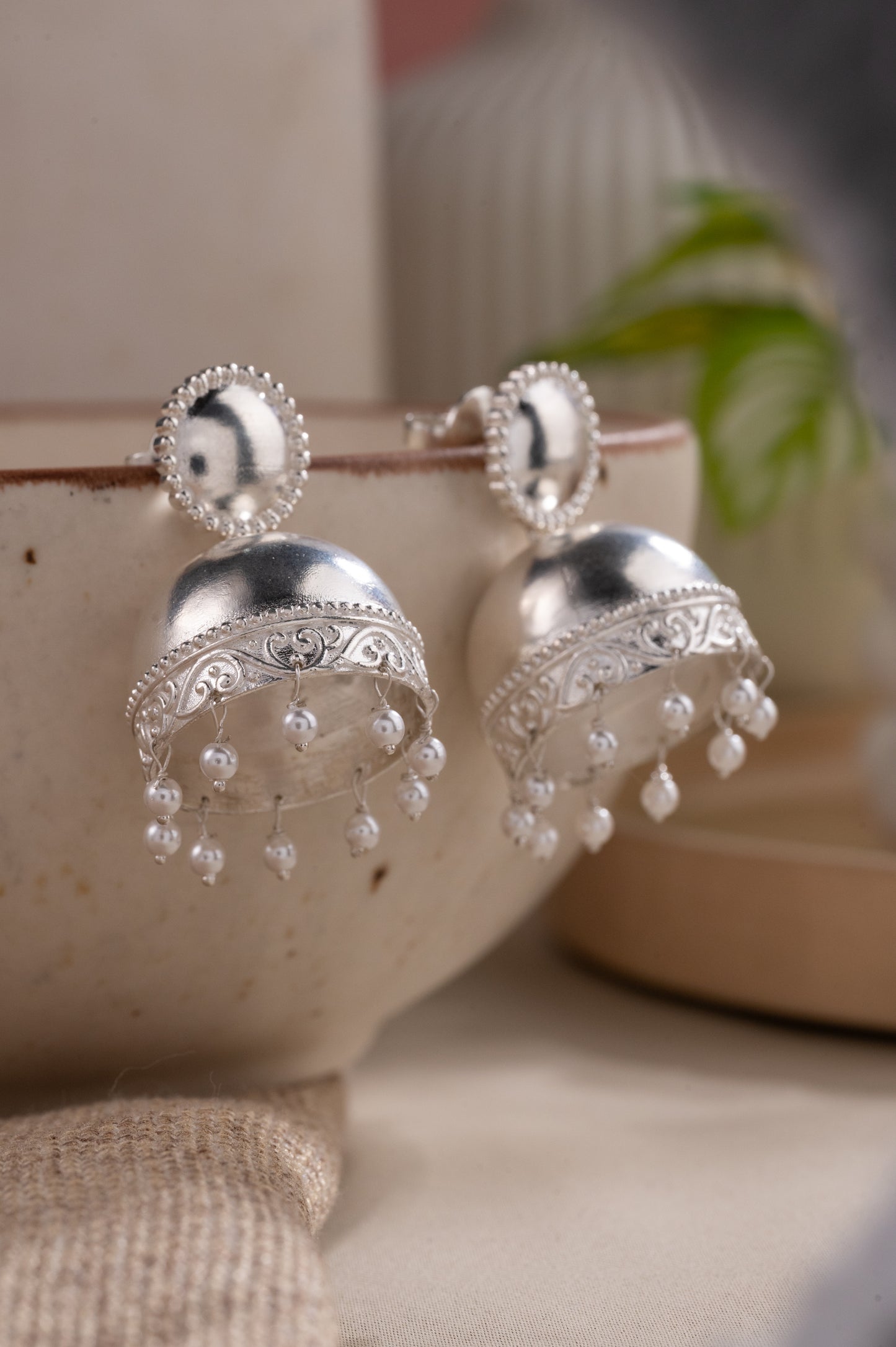 Mahira Silver Jhumka