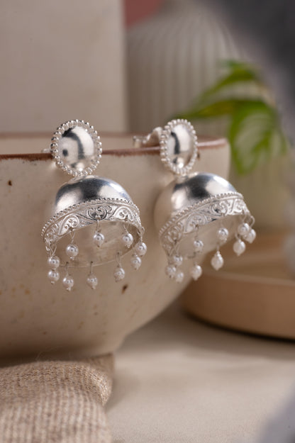 Mahira Silver Jhumka