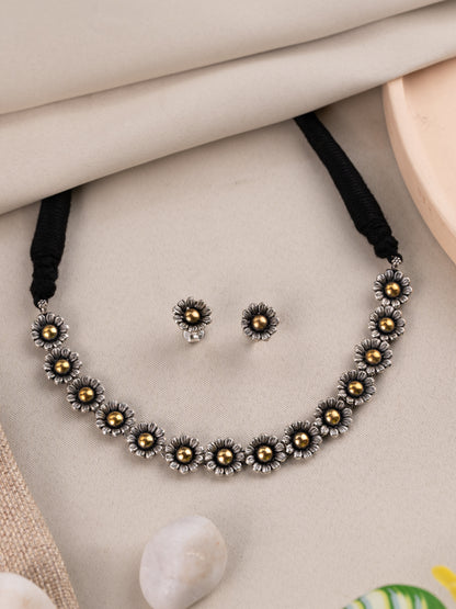 Mallika Two-Tone Necklace Set