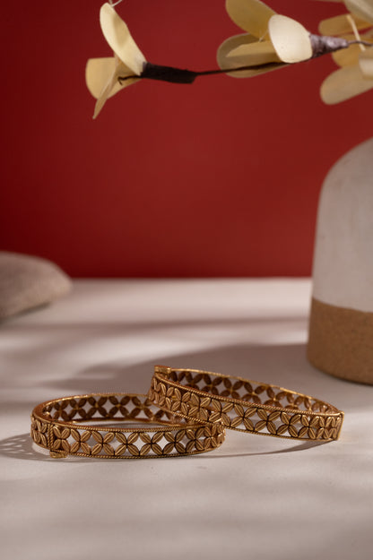 Noor Gold-Tone Openwork Bangles