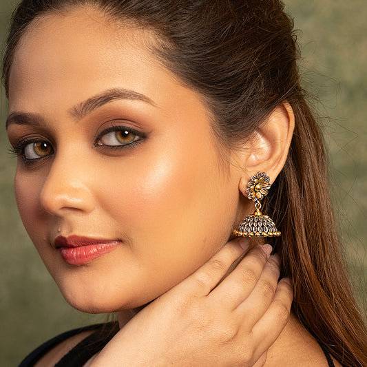 Mayuri Silver Jhumka