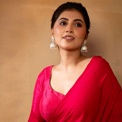 Manjari Silver Jhumka