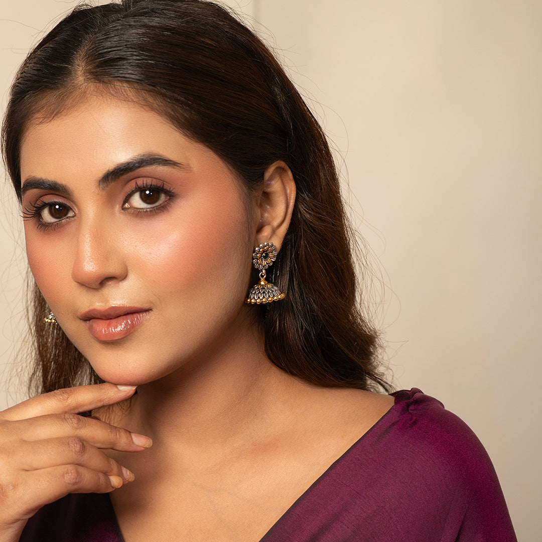 Ishani Silver Jhumka