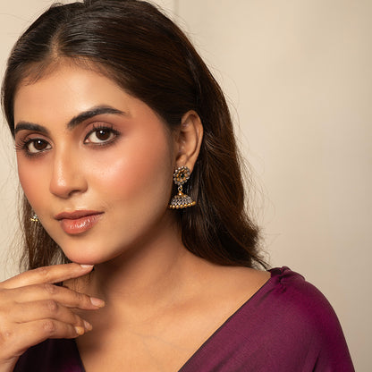 Ishani Silver Jhumka