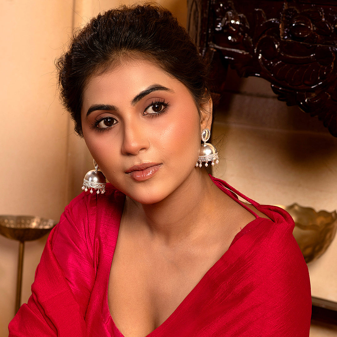 Mahira Silver Jhumka