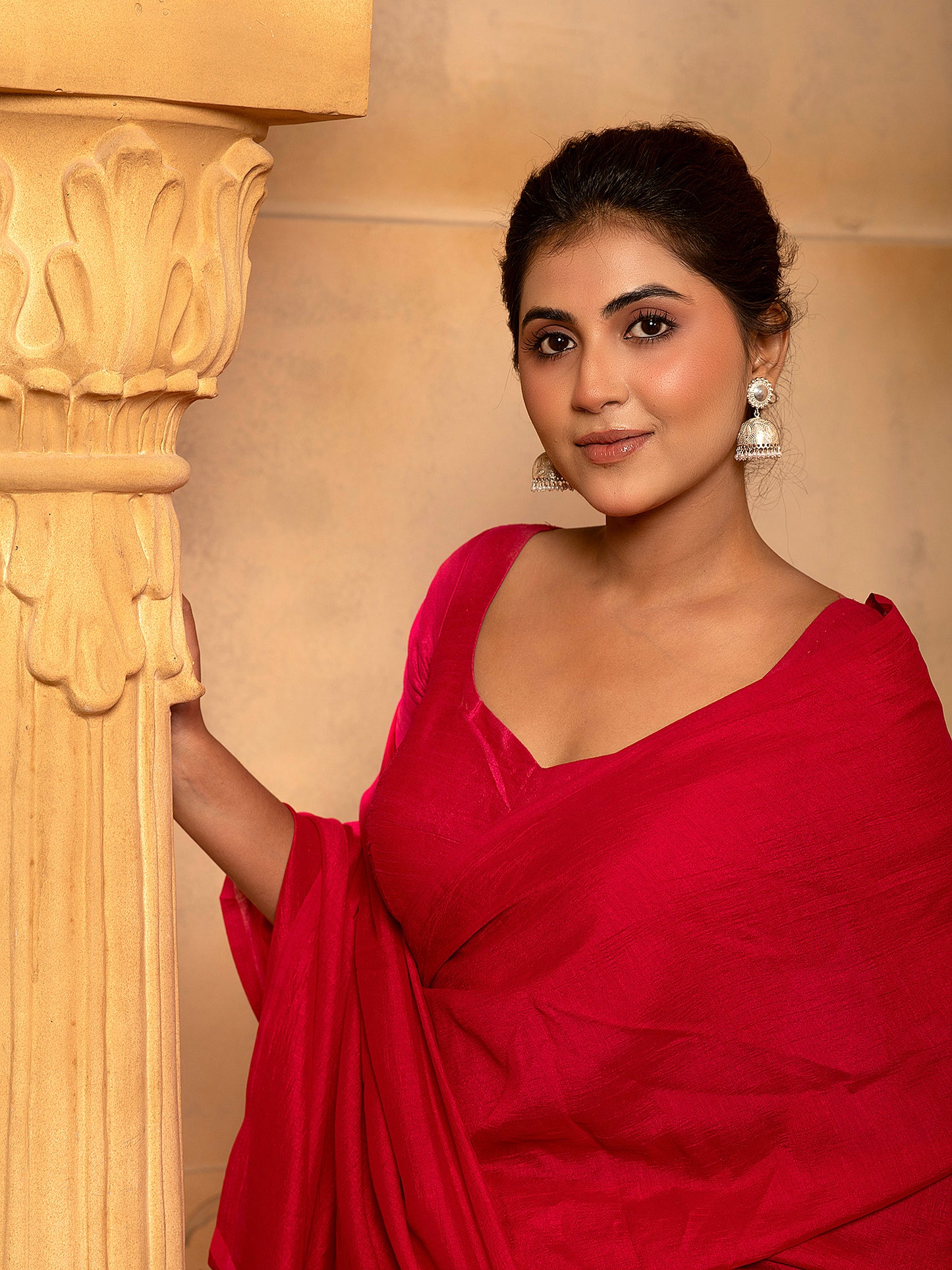 Sharanya Silver Jhumka