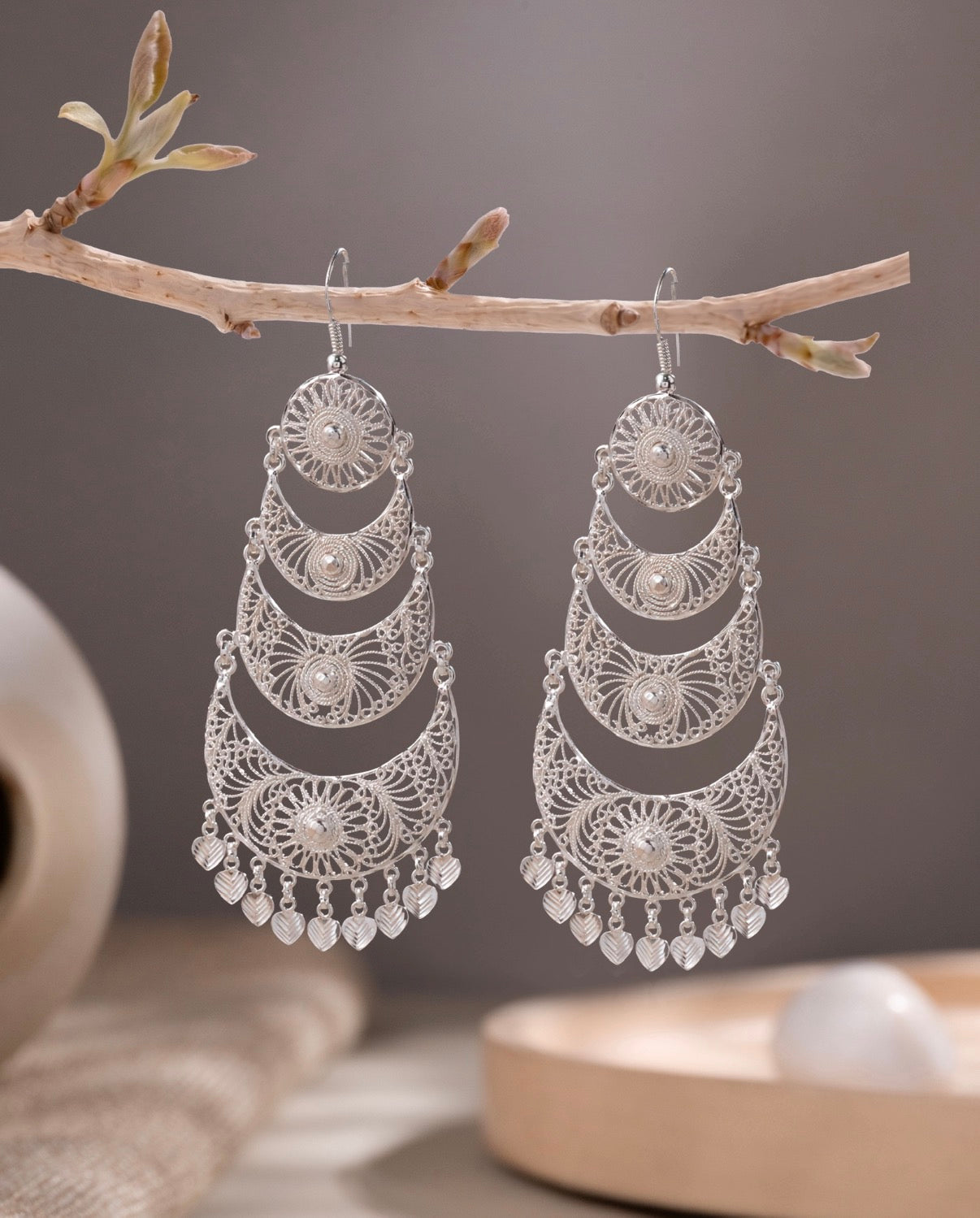 Sufi Meher Chandbali Earrings