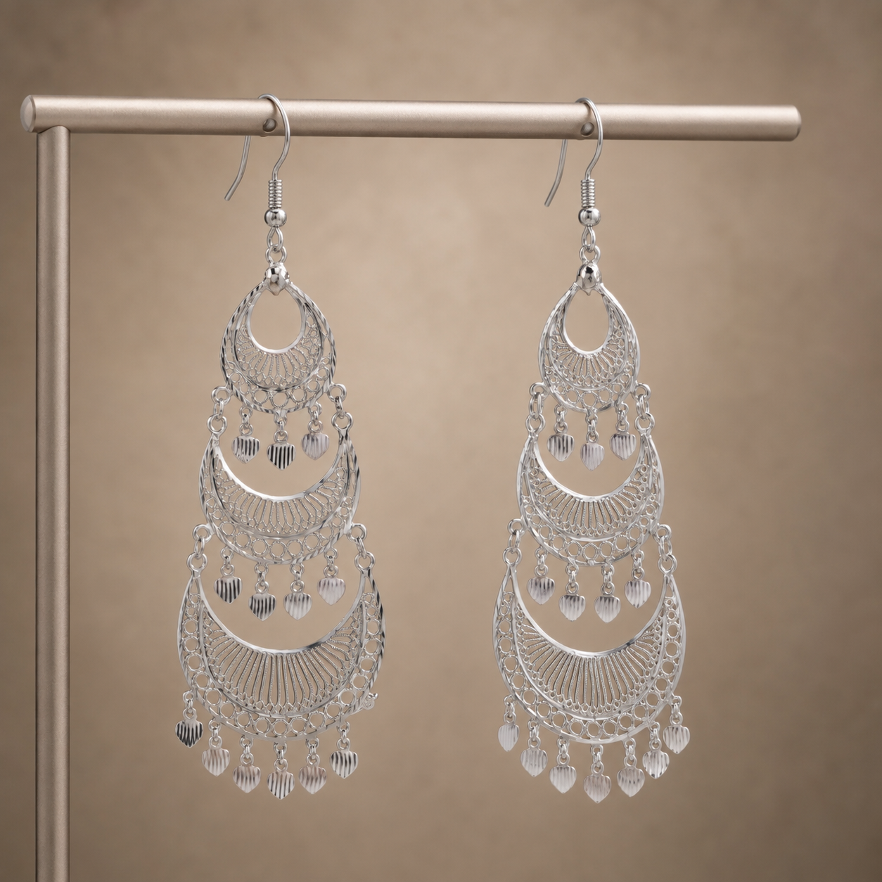 Sufi Chandrakala Statement Earrings