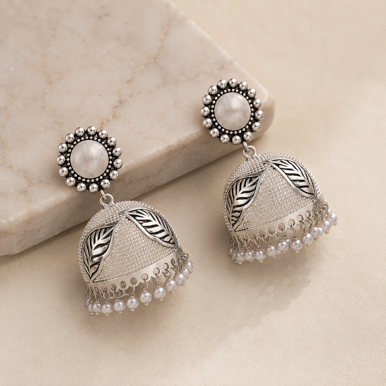 Kashvi Silver Jhumka