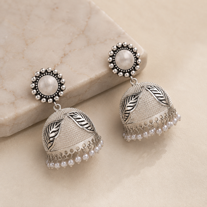 Kashvi Silver Jhumka