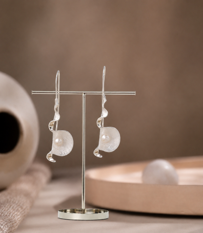 Leher Pearl Drop Earrings