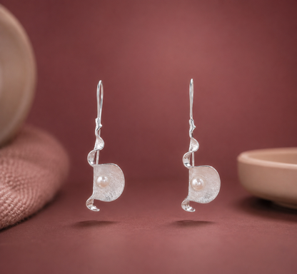 Leher Pearl Drop Earrings