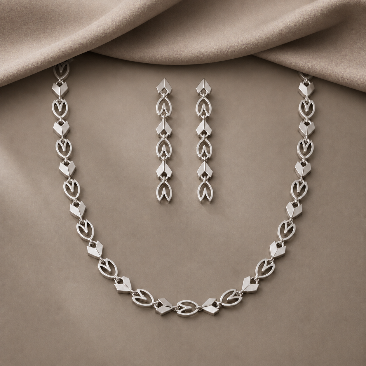 Vallari Silver Necklace Set