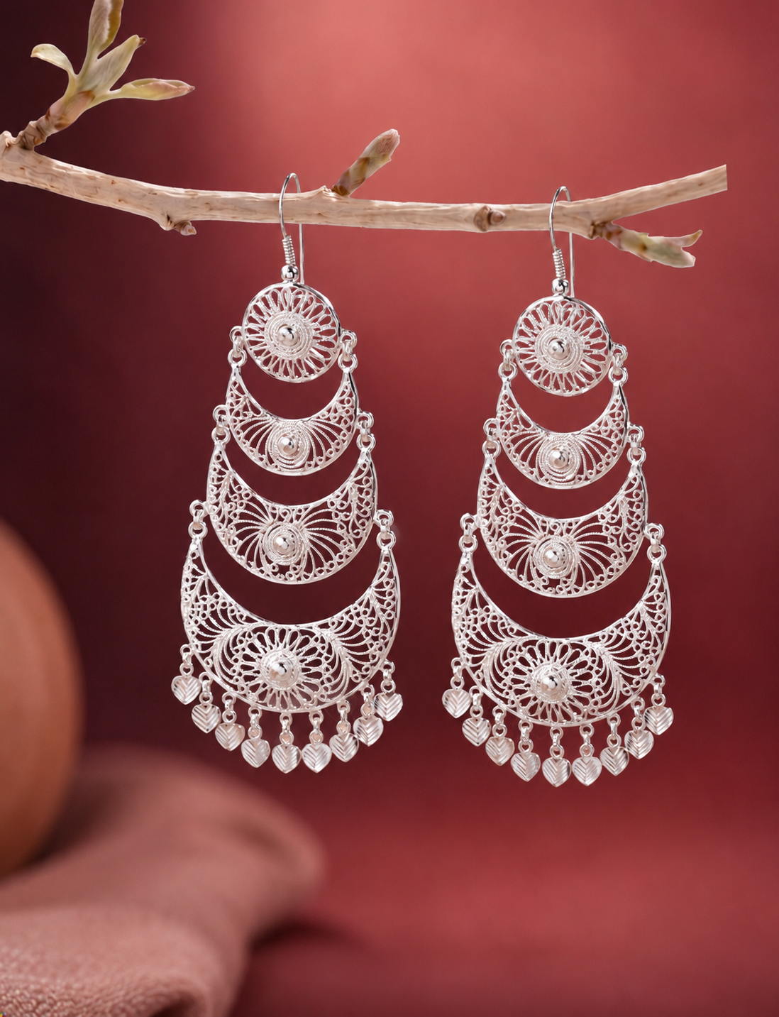 Sufi Meher Chandbali Earrings