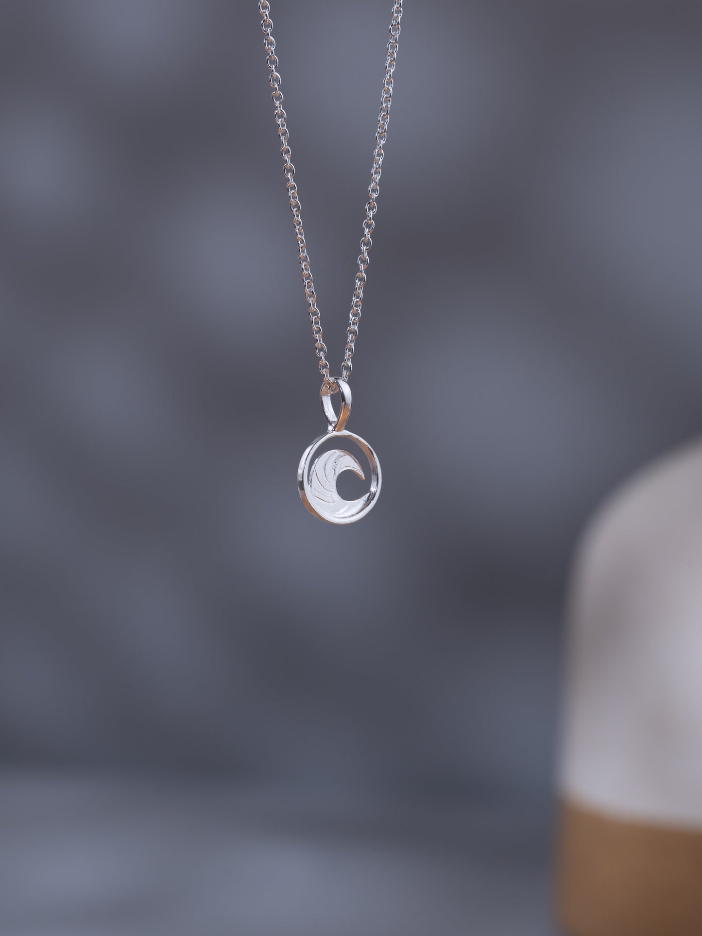 Juhi Silver Crescent Necklace