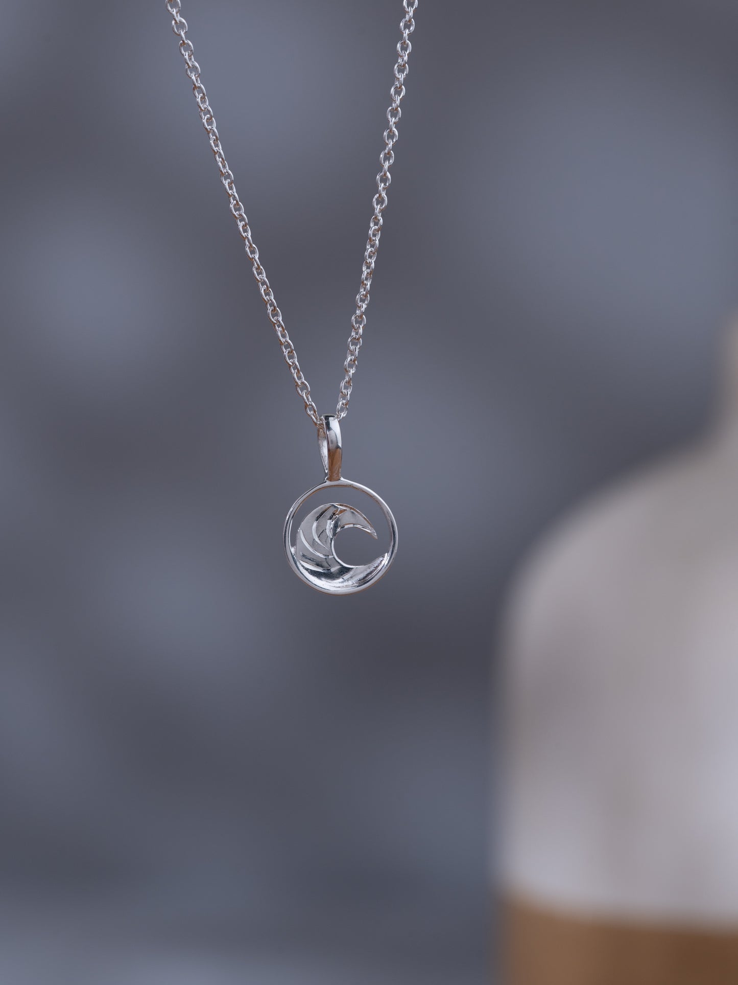 Juhi Silver Crescent Necklace