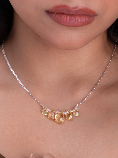 Inara Silver Stone Necklace