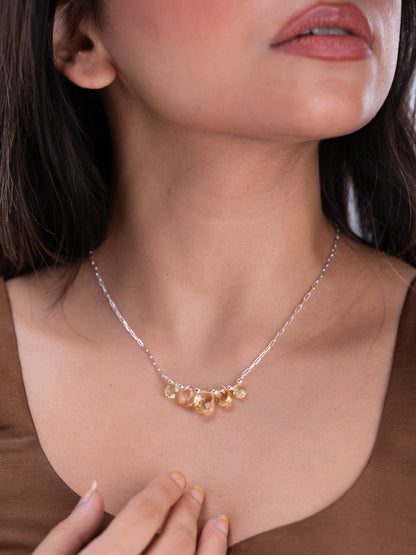 Inara Silver Stone Necklace