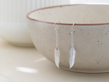 Ila Silver Leaf Earrings