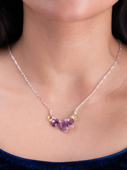 Ishara Silver Stone Necklace