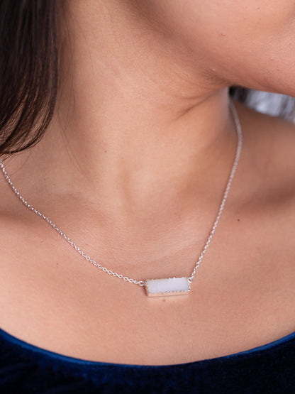 Saumya Silver Stone Necklace