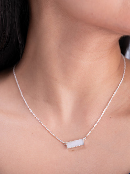 Saumya Silver Stone Necklace