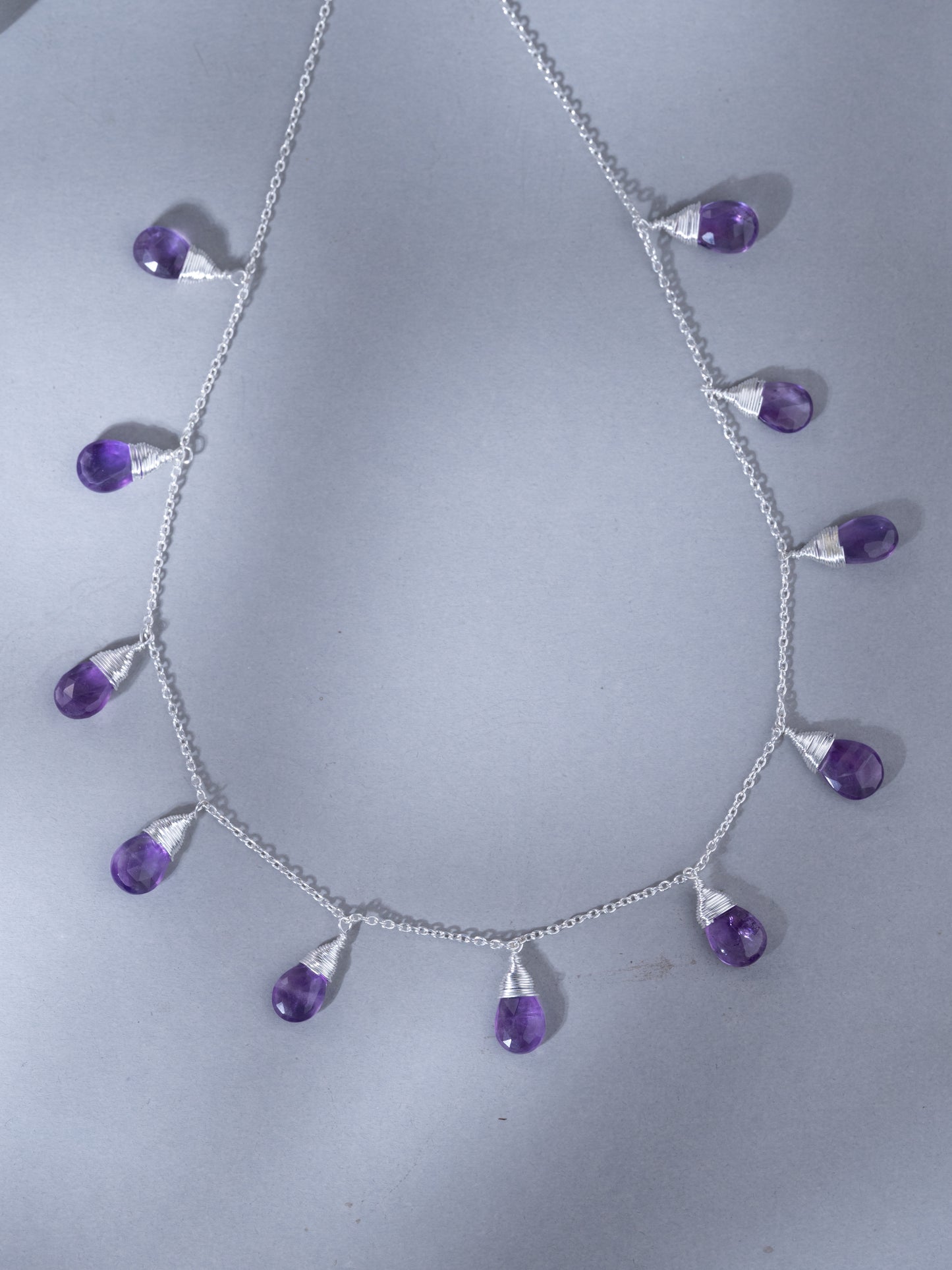 Ameera Silver Stone Necklace