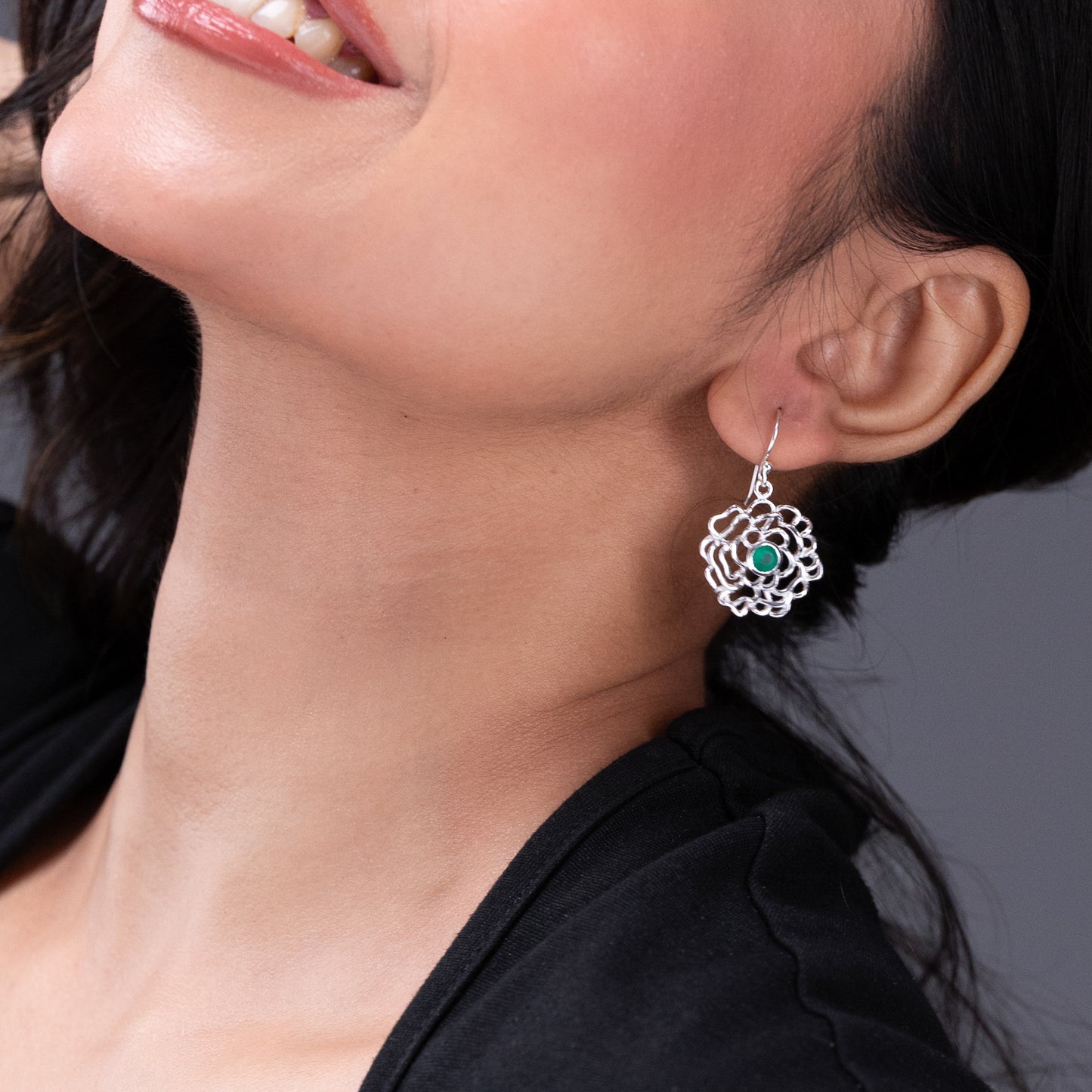 Aafreen Silver Earrings
