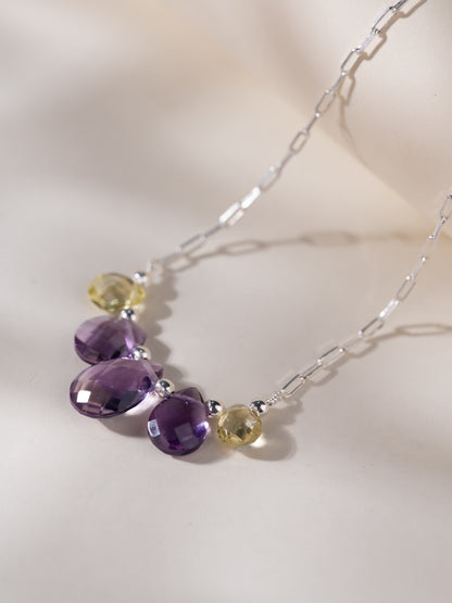Ishara Silver Stone Necklace