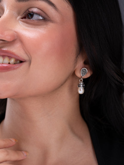 Mukta Antique Pearl Jhumka