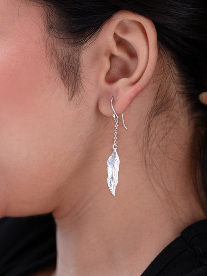 Ila Silver Leaf Earrings