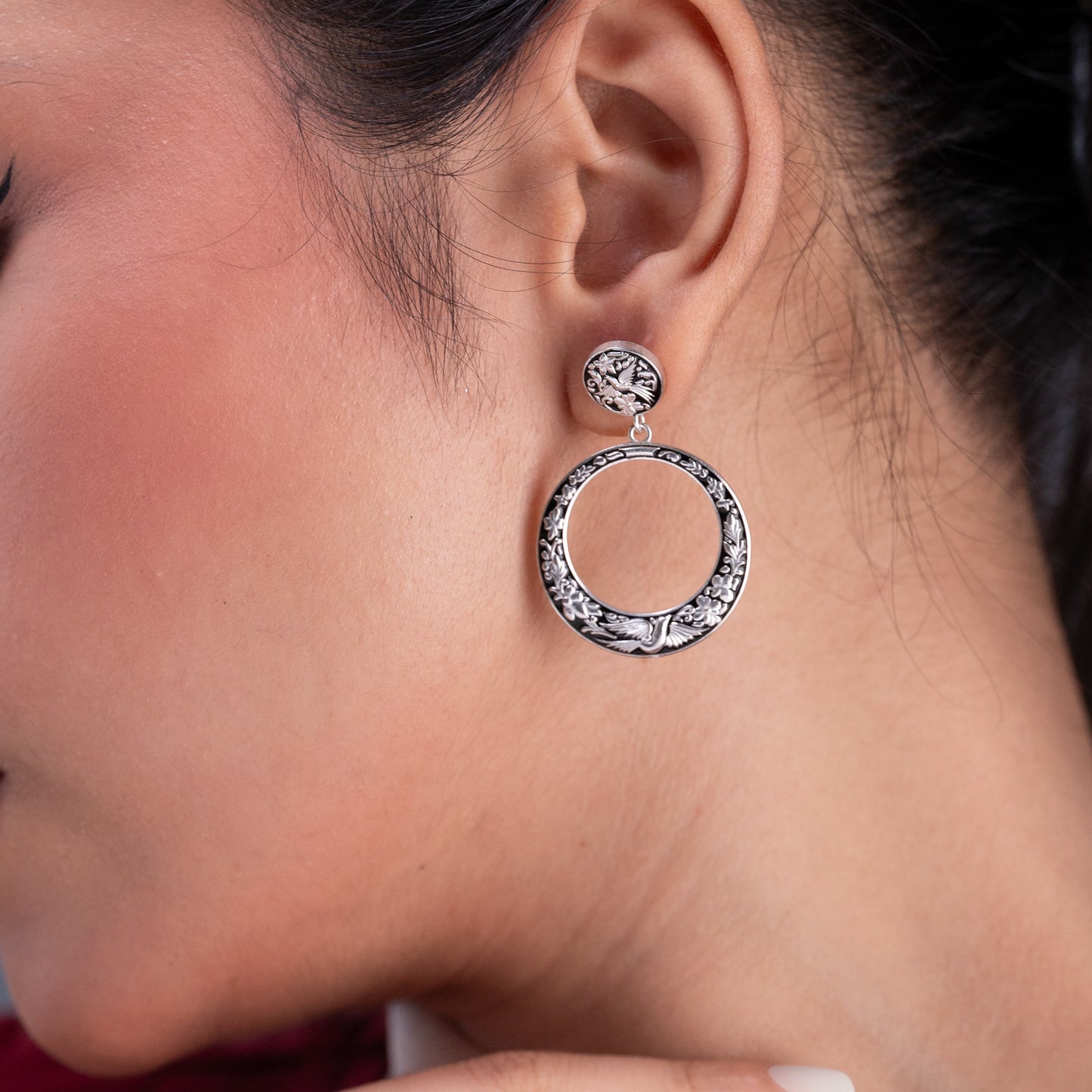 Riddhima Silver Earrings