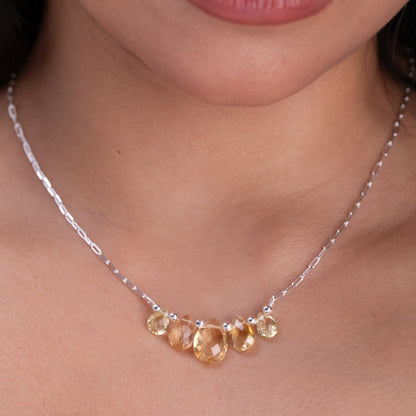 Inara Silver Stone Necklace