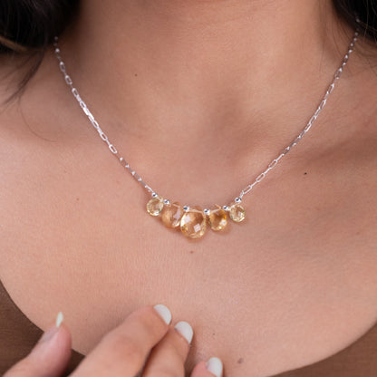 Inara Silver Stone Necklace
