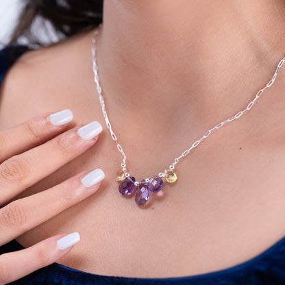 Ishara Silver Stone Necklace