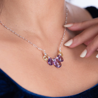 Ishara Silver Stone Necklace
