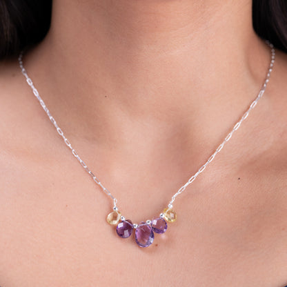Ishara Silver Stone Necklace