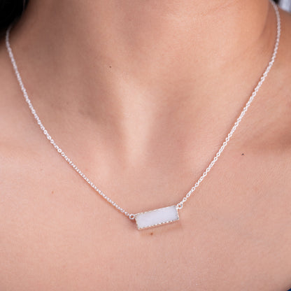 Saumya Silver Stone Necklace