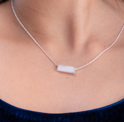 Saumya Silver Stone Necklace