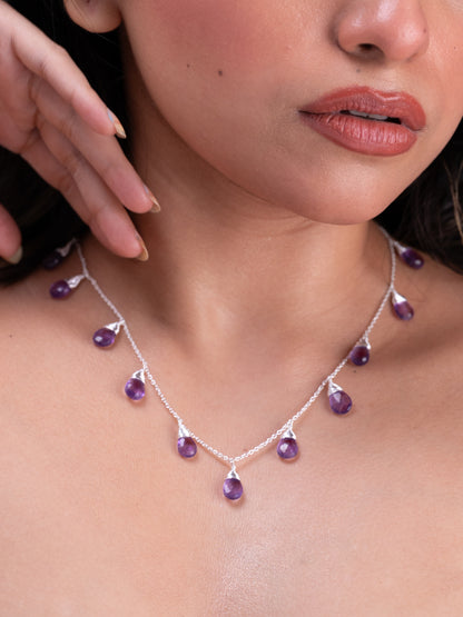Ameera Silver Stone Necklace