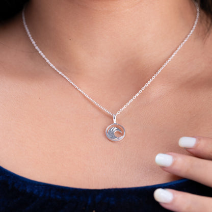 Juhi Silver Crescent Necklace