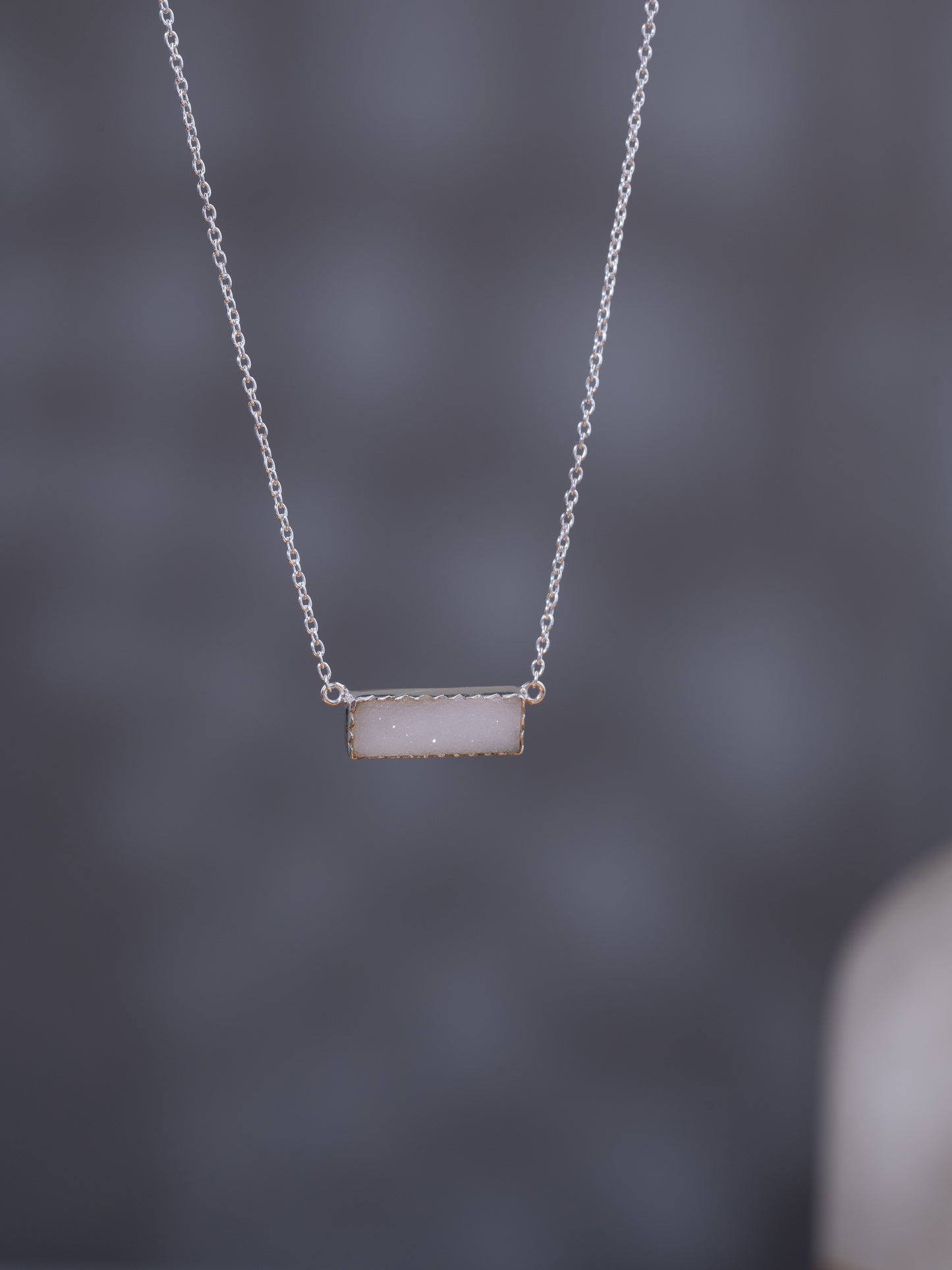 Saumya Silver Stone Necklace